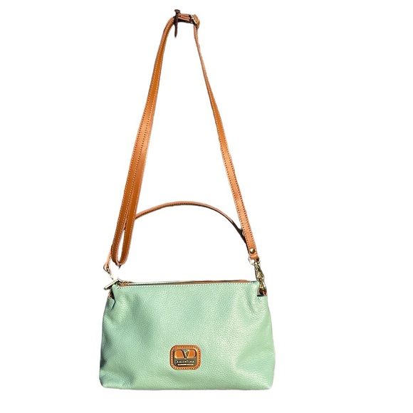 Valentina Handbags - Valentina all leather sea foam green purse crossbody handbag NWOT
